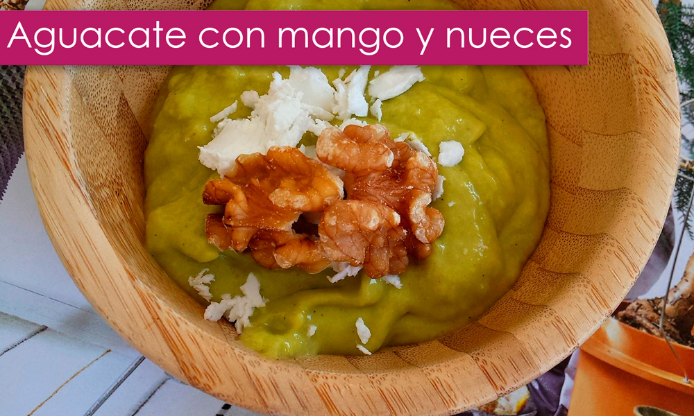 crema de aguacate y mango