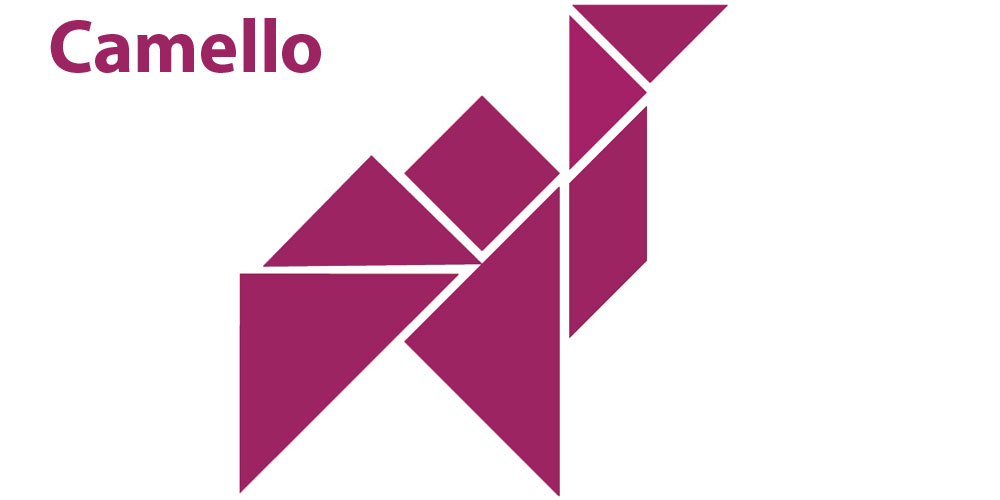 Camello para imprimir: tangram