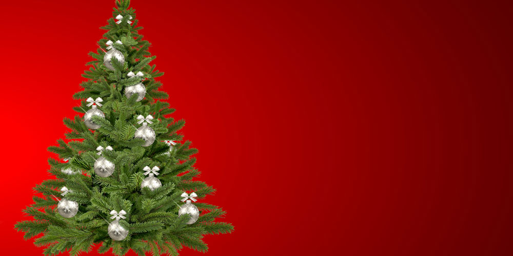 árbol de navidad plateado