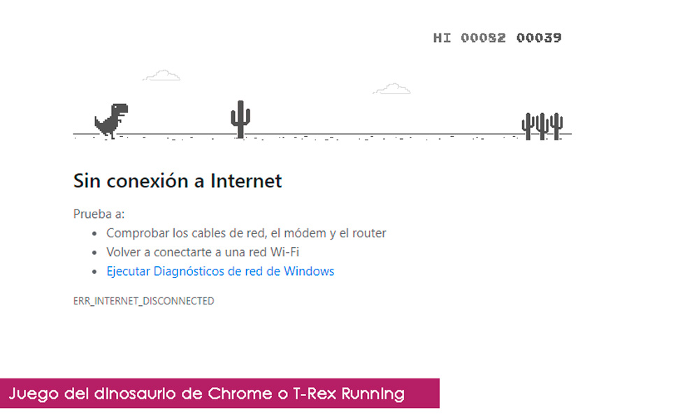 Juego del dinosaurio de Chrome