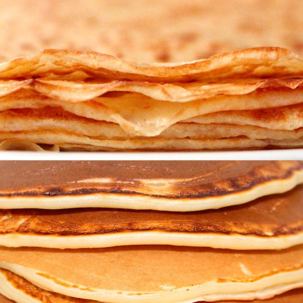 Cuál es la diferencia entre crepes y panqueques