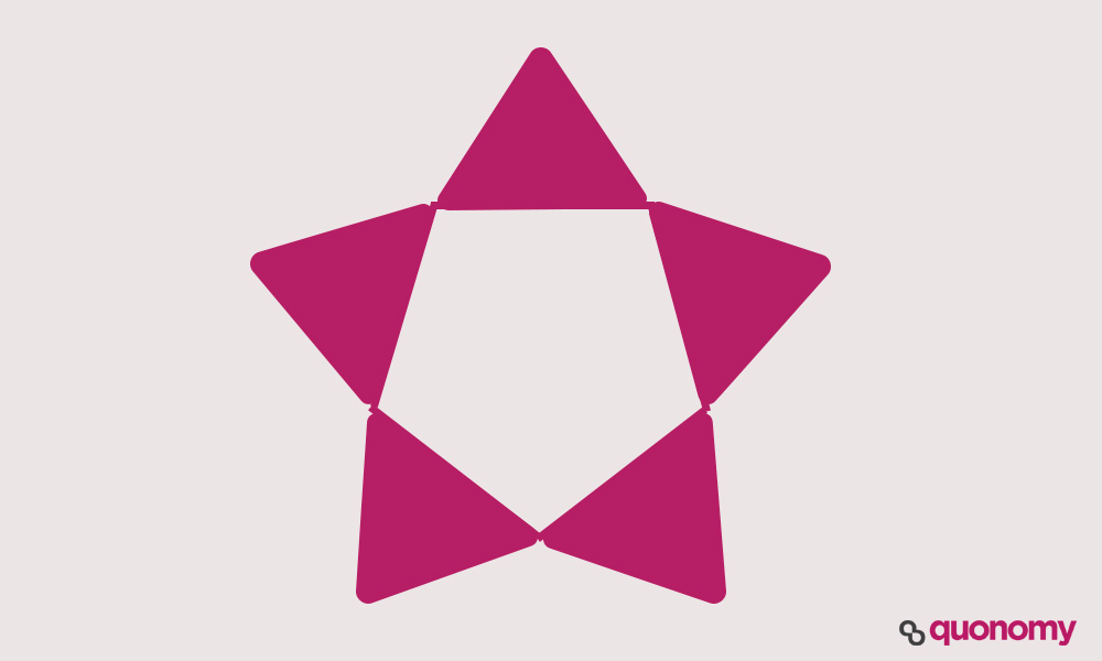 truco del pentágono para dibujar estrellas