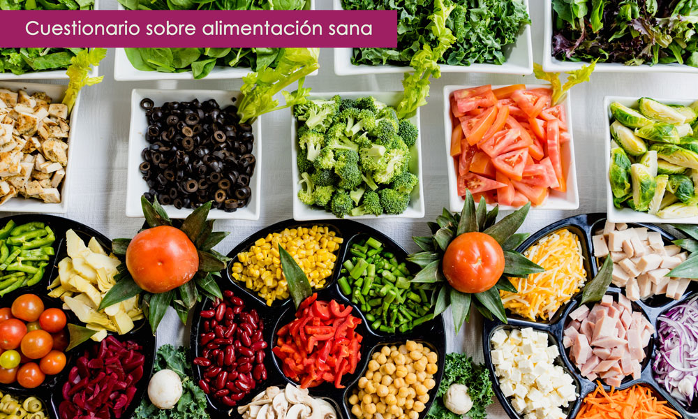 test sobre alimentación sana con respuestas