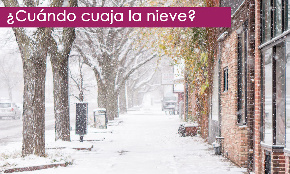 cuándo cuaja la nieve