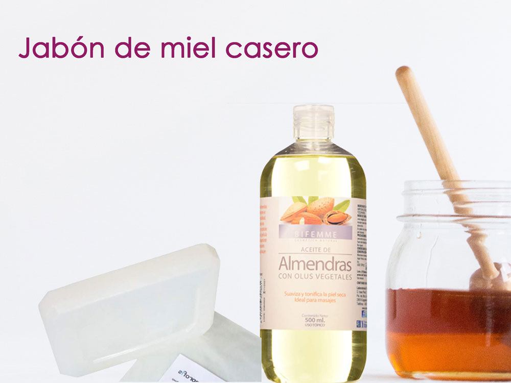ingredientes de jabón de miel y glicerina