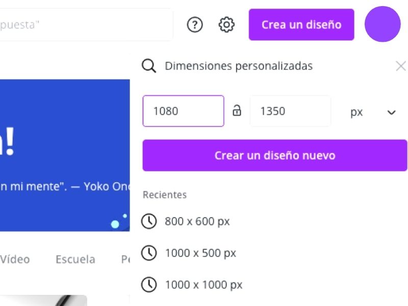 vídeo en canva, paso 1