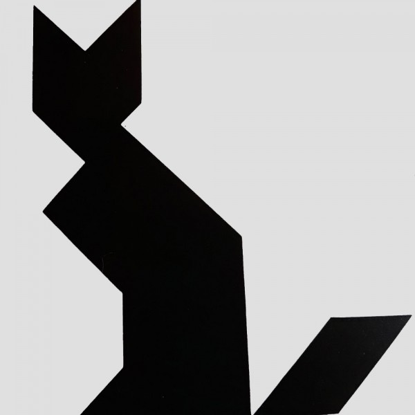 Tangram de gatos para imprimir. Figuras de tangram para jugar