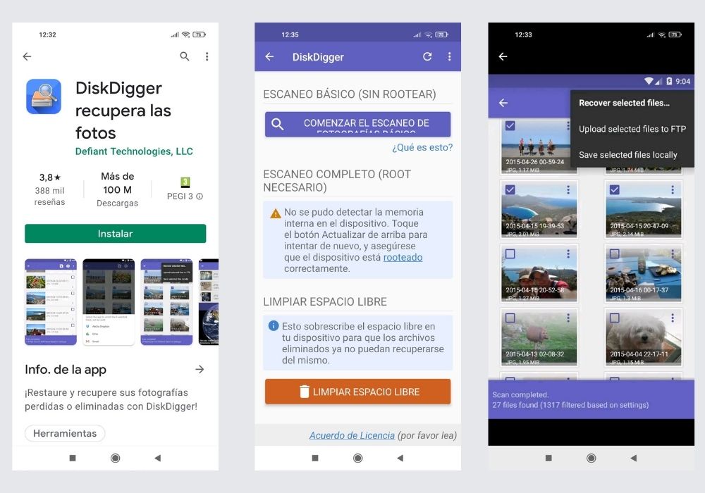 recuperar fotos borradas