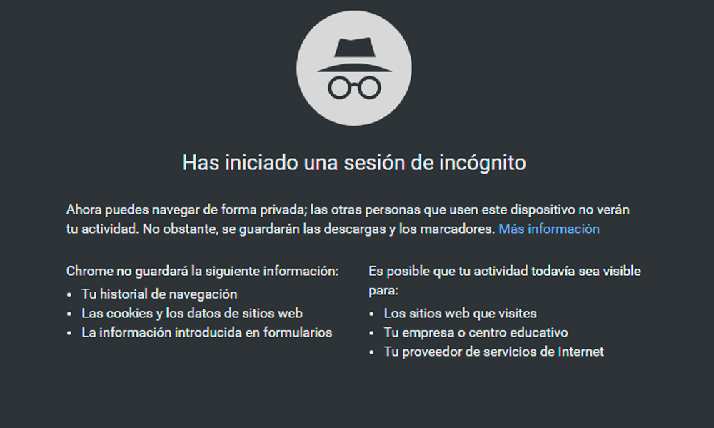 como navegar en modo privado con el móvil