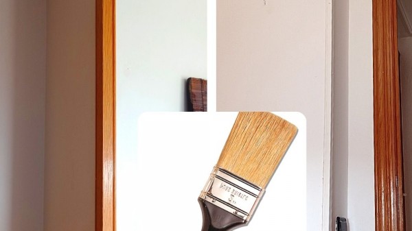 Cómo pintar de blanco las cantoneras de madera de tus paredes