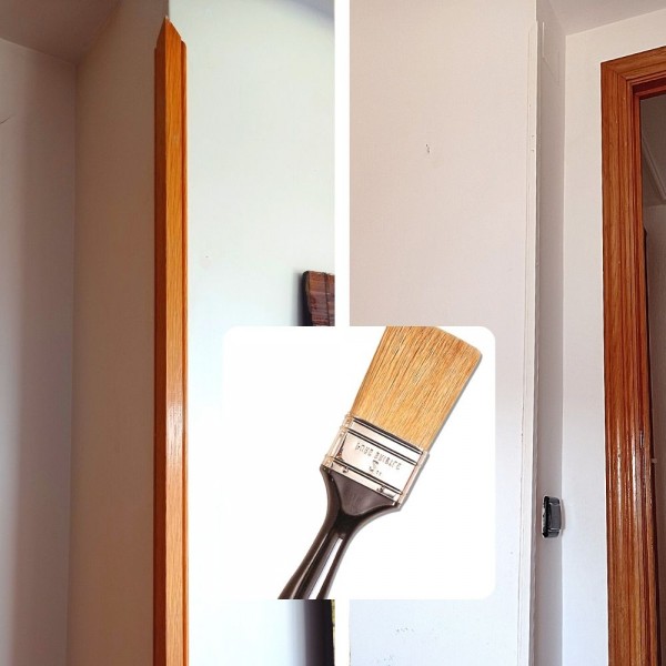 Cómo pintar de blanco las cantoneras de madera de tus paredes