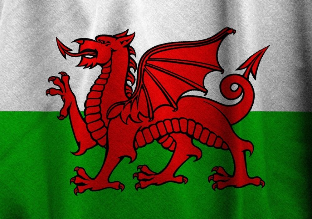 bandera de gales