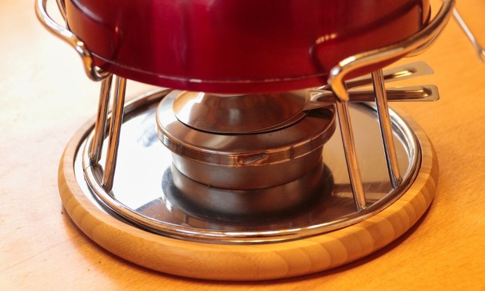 fondue con quemador, como se usa