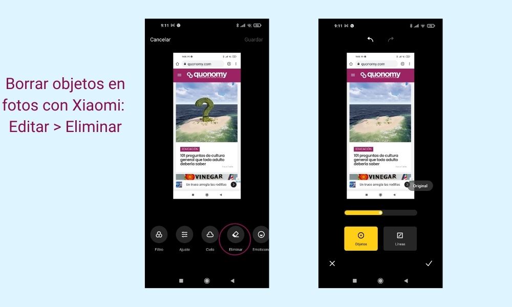 eliminar objetos en fotos