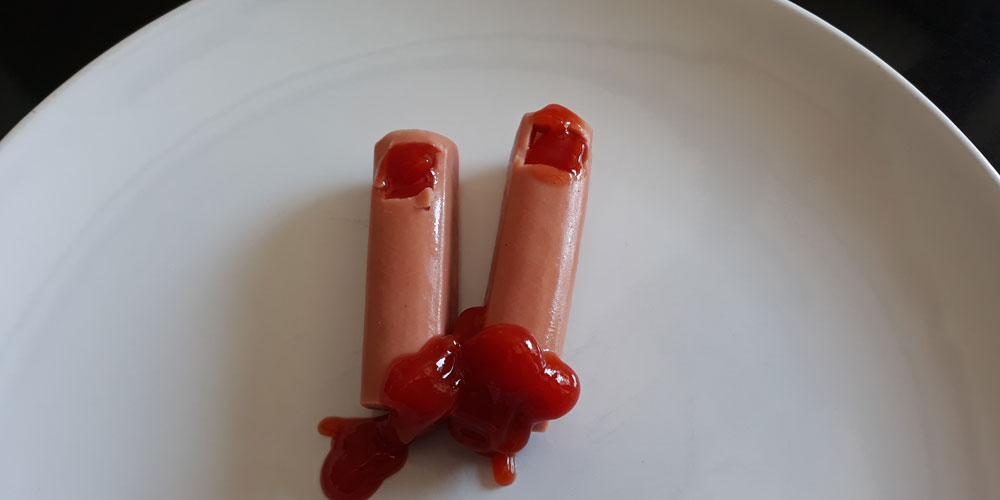 Dedos sangrientos para Halloween