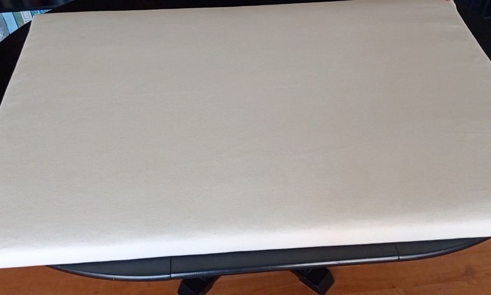 cabecero tapizado con loneta