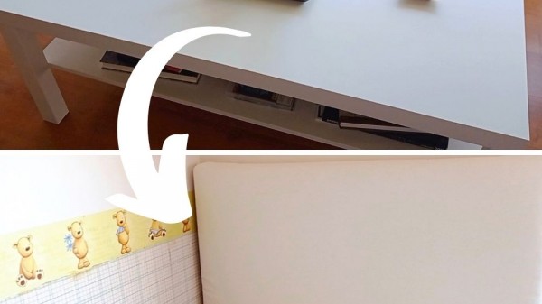Cómo tapizar un cabecero de cama elaborado con una mesa reciclada
