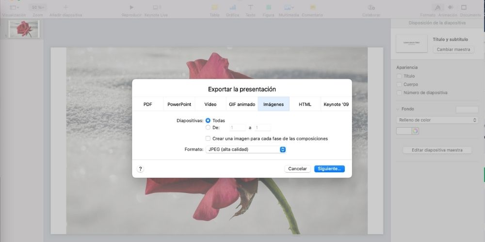 borrar fondo de imagen con keynote
