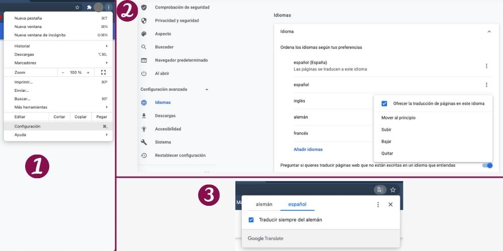 activar la traducción de google chrome