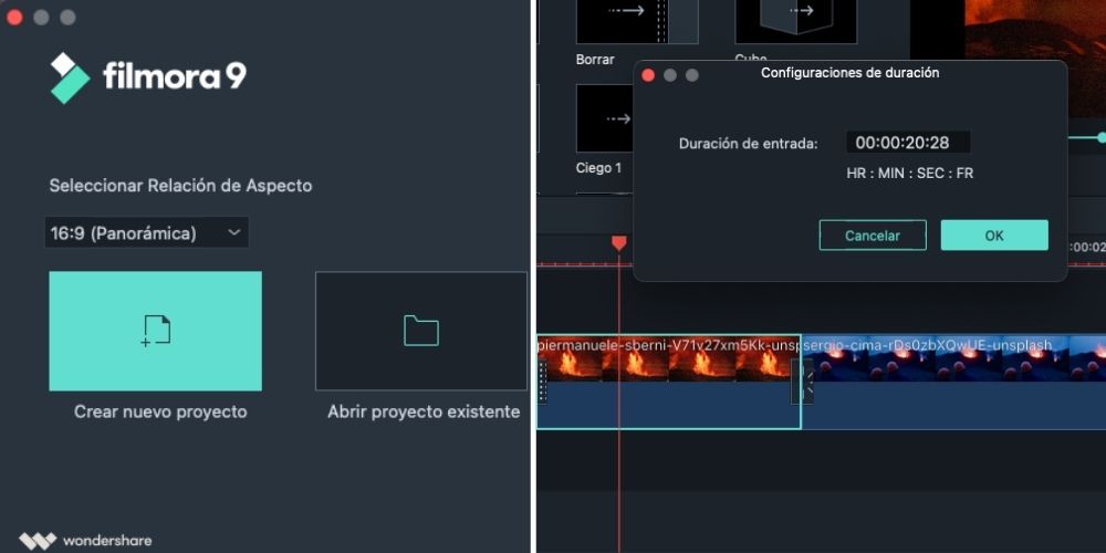 Editar un vídeo en Filmora fácil, paso 1