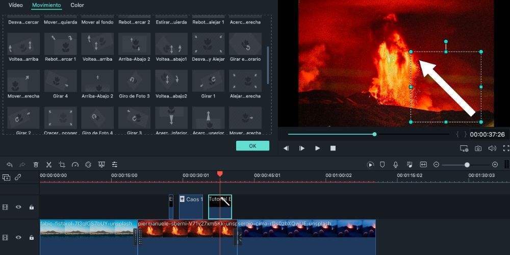 Editar un vídeo en Filmora fácil, paso 4