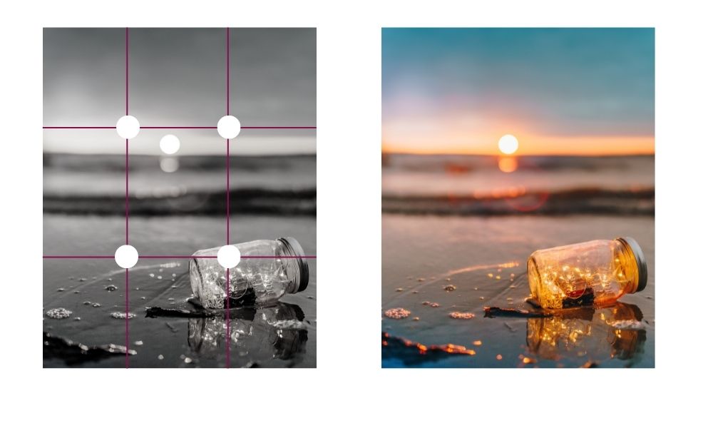 regla de tercios con cuatro puntos