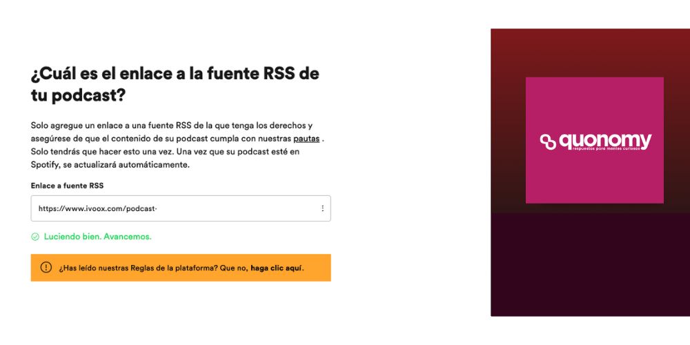subir rss a spotify