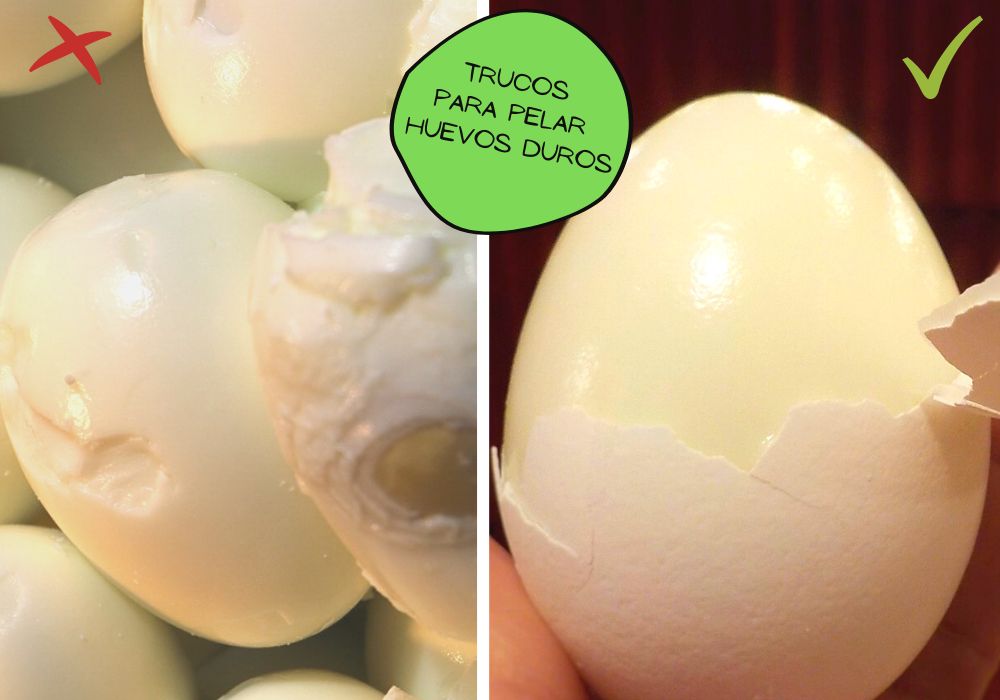 trucos para pelar huevos duros