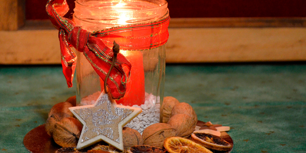 Velas navideñas caseras