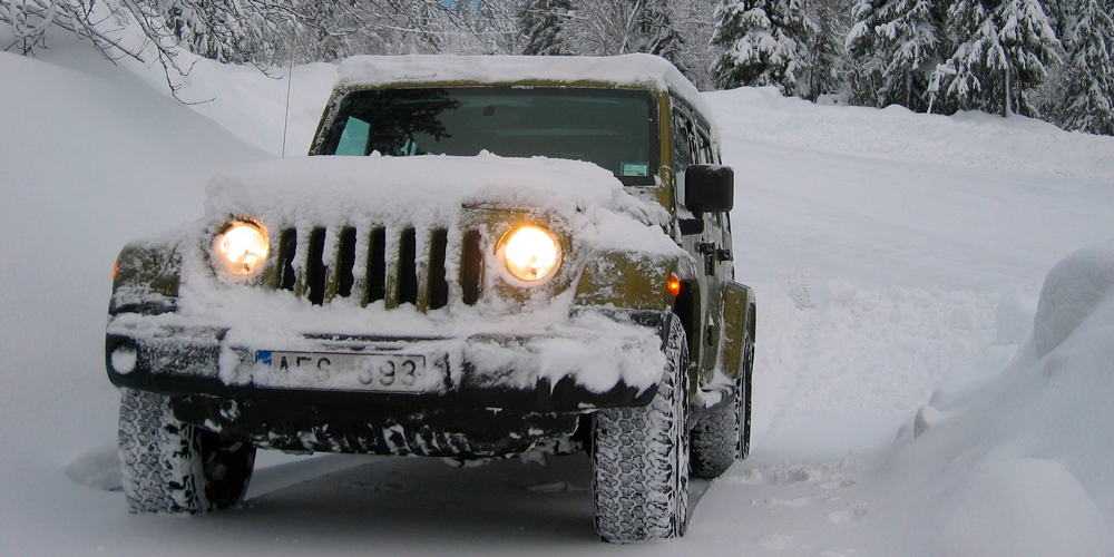 Atrapado en el coche en una ola de frío
